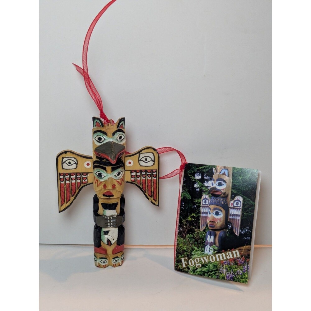 New Alaska Black Diamond Totem Pole Fog Woman Ornament
